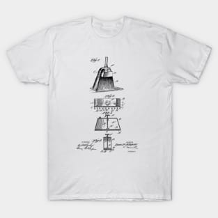 Broom Attachment Vintage Patent Hand Drawing T-Shirt